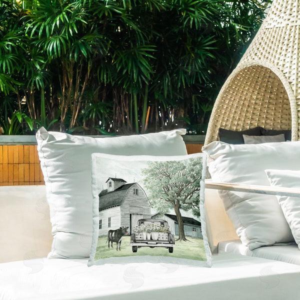 Stupell Industries Cindy Jacobs | Buttercup's Flowers On Farm Throw Pillow