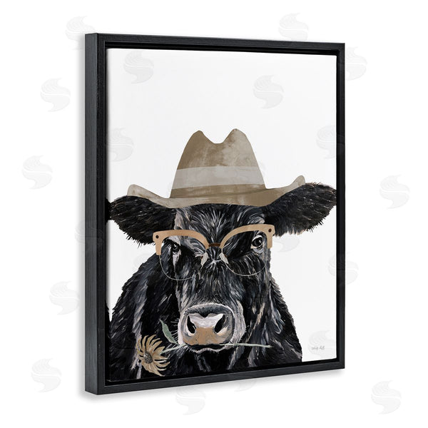 Stupell Industries Cindy Jacobs | Cattle In Hat & Glasses Wall Art