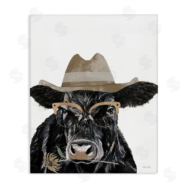 stupell industries Cindy Jacobs | Cattle in Hat & Glasses Wall Art