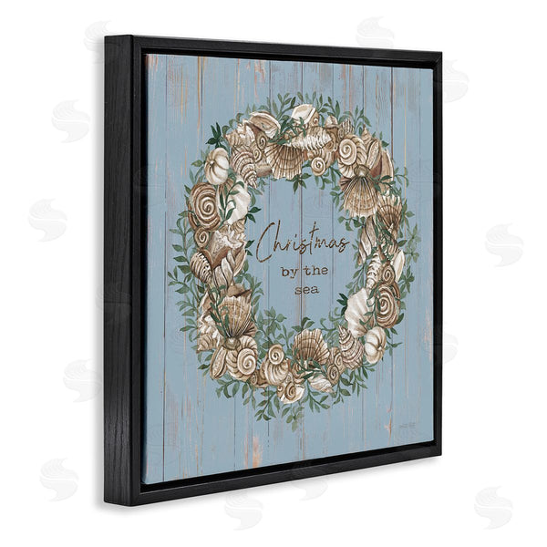 Stupell Industries Cindy Jacobs | Christmas By The Sea Shell Wreath Wall Art