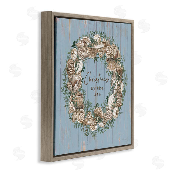 Stupell Industries Cindy Jacobs | Christmas By The Sea Shell Wreath Wall Art