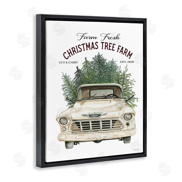Stupell Industries Cindy Jacobs | Christmas Tree Farm Vintage Car Holiday Signage Wall Art