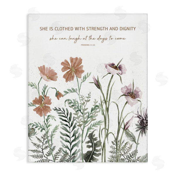 stupell industries Cindy Jacobs | Clothed with Strength Botanicals Wall Art