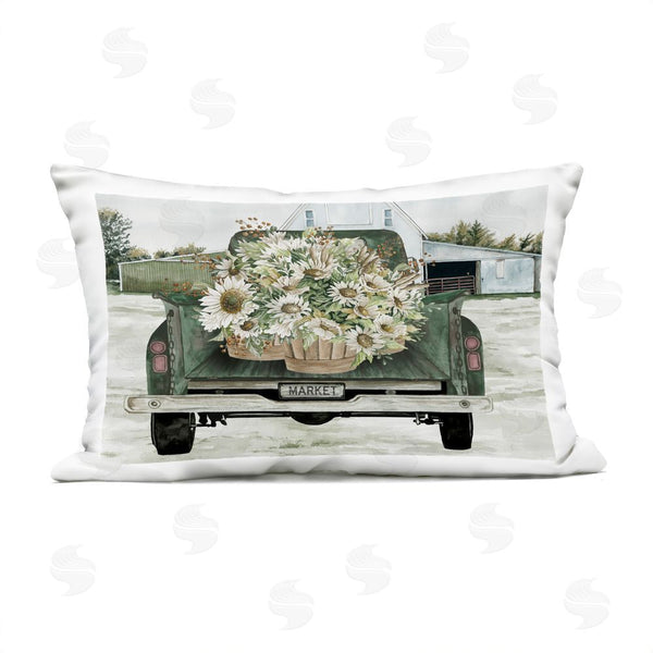Stupell Industries Cindy Jacobs | Country Flower Delivery Baskets Throw Pillow