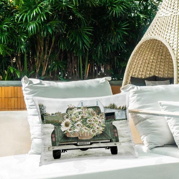 Stupell Industries Cindy Jacobs | Country Flower Delivery Baskets Throw Pillow