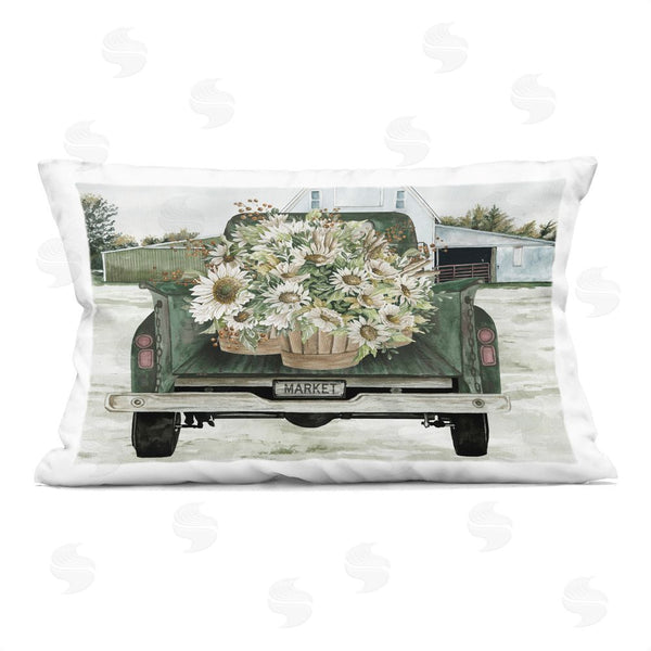 stupell industries Cindy Jacobs | Country Flower Delivery Baskets Throw Pillow