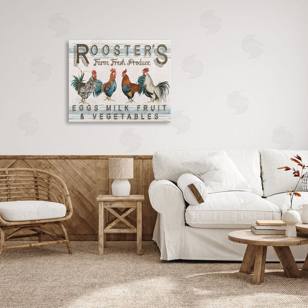 Stupell Industries Cindy Jacobs | Country Roosters Produce Wall Art