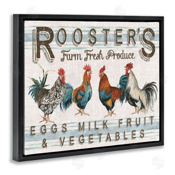 Stupell Industries Cindy Jacobs | Country Roosters Produce Wall Art