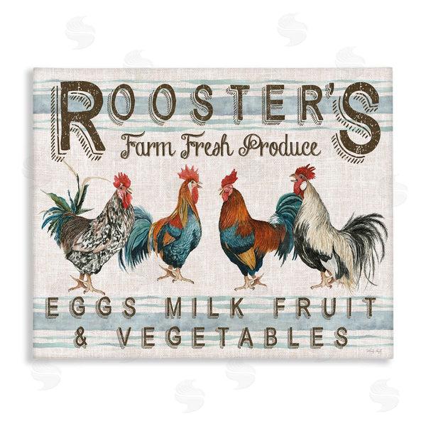 stupell industries Cindy Jacobs | Country Roosters Produce Wall Art