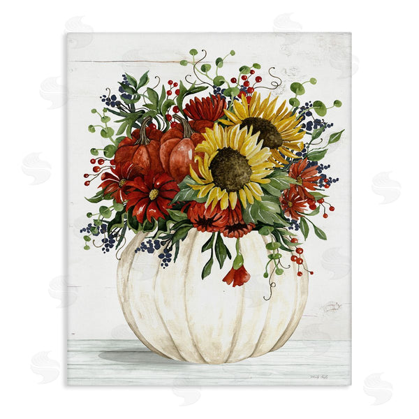 stupell industries Cindy Jacobs | Country Sunflower Pumpkin Bouquet Wall Art