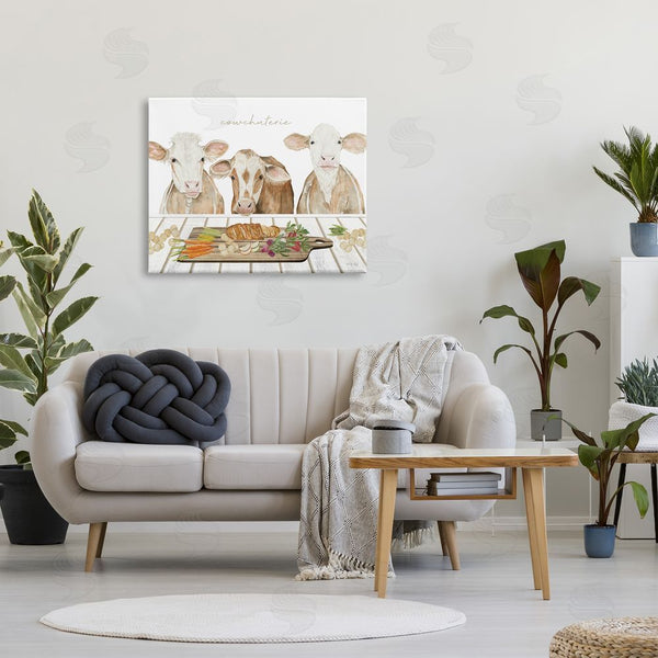 Stupell Industries Cindy Jacobs | Cowchuterie Funny Cows Wall Art