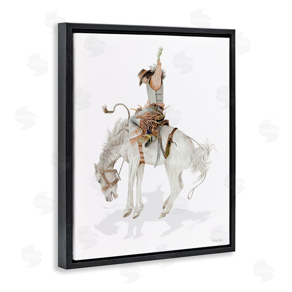 Stupell Industries Cindy Jacobs | Cowgirl On Rearing Horse
