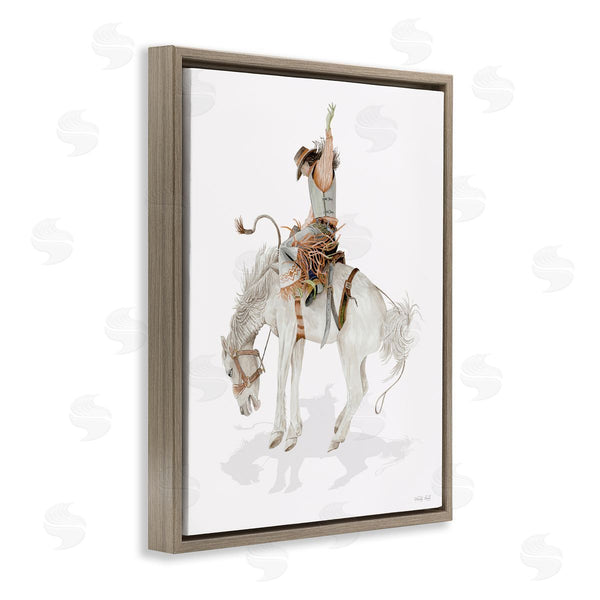 Stupell Industries Cindy Jacobs | Cowgirl On Rearing Horse