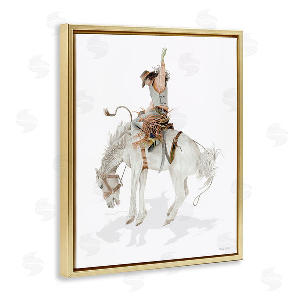 Stupell Industries Cindy Jacobs | Cowgirl On Rearing Horse