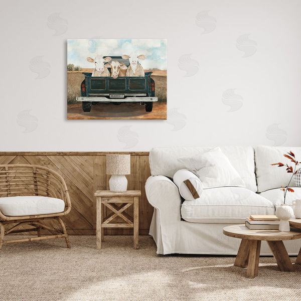 Stupell Industries Cindy Jacobs | Cows In Country Truck Wall Art