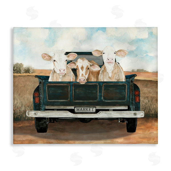 stupell industries Cindy Jacobs | Cows in Country Truck Wall Art