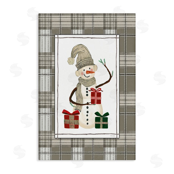 stupell industries Cindy Jacobs | Cozy Winter Snowman Green Plaid Wall Art