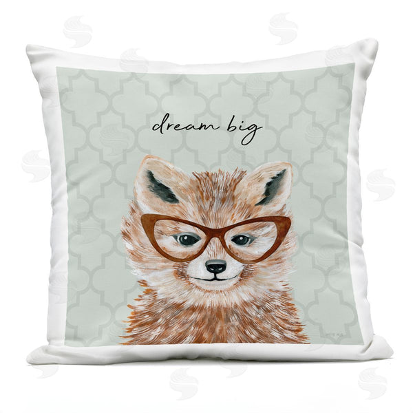 Stupell Industries Cindy Jacobs | Dream Big Fox Trellis Pattern Printed Throw Pillow