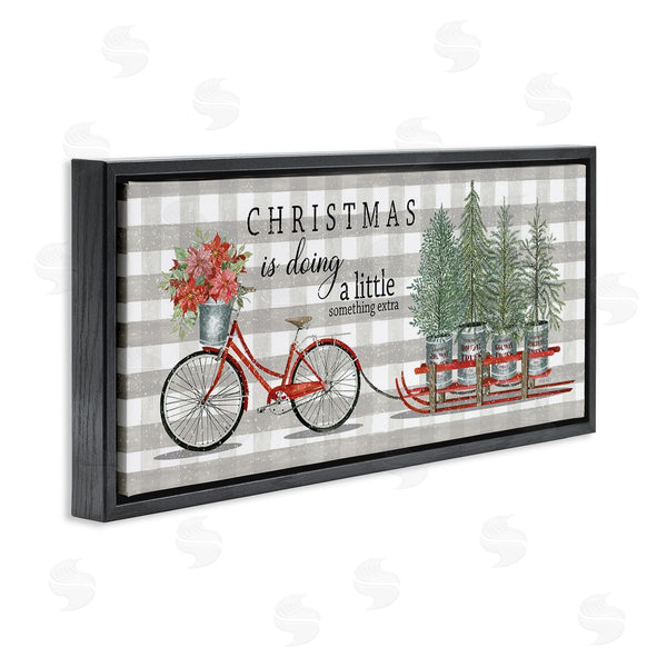 Stupell Industries Cindy Jacobs | Encouraging Christmas Giving Quote Bicycle & Tree Sled Wall Art