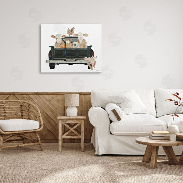 Stupell Industries Cindy Jacobs | Farm Animals In Truck Wall Art