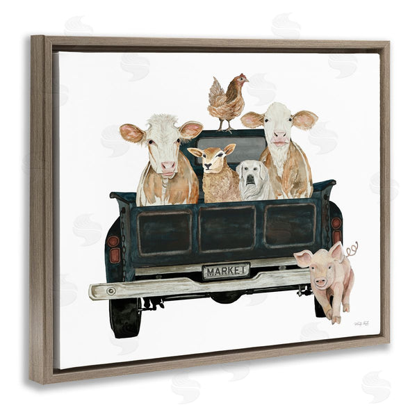 Stupell Industries Cindy Jacobs | Farm Animals In Truck Wall Art