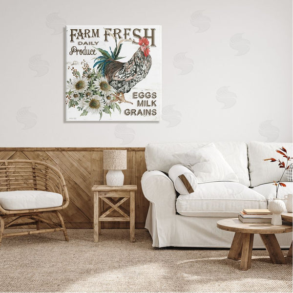 Stupell Industries Cindy Jacobs | Farm Fresh Country Hen Wall Art