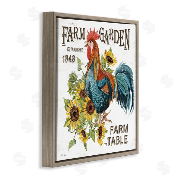 Stupell Industries Cindy Jacobs | Farm To Table Rooster Wall Art