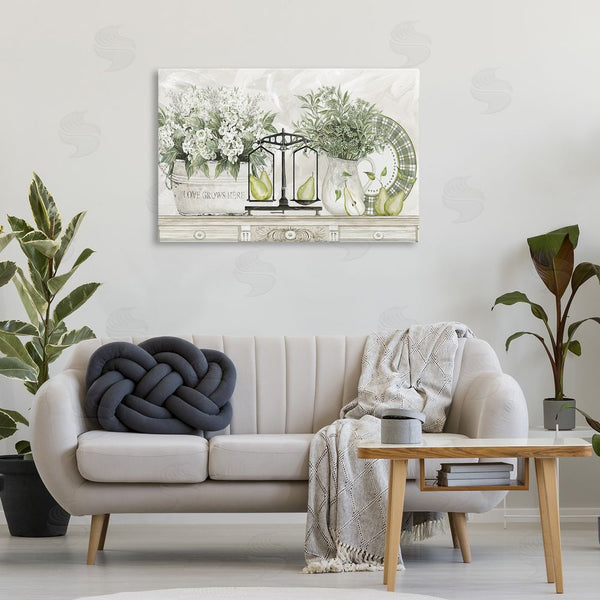 Stupell Industries Cindy Jacobs | Flowers And Pears On Shelf Wall Art