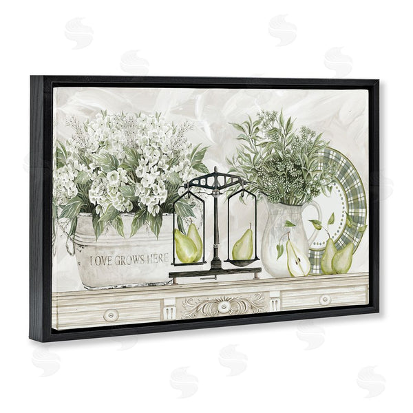 Stupell Industries Cindy Jacobs | Flowers And Pears On Shelf Wall Art