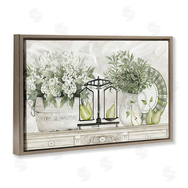 Stupell Industries Cindy Jacobs | Flowers And Pears On Shelf Wall Art