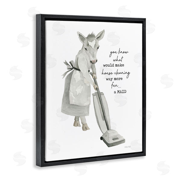 Stupell Industries Cindy Jacobs | Funny Cleaning Cow Phrase Wall Art