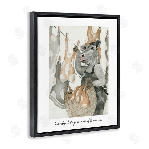 Stupell Industries Cindy Jacobs | Funny Cow Laundry Phrase Wall Art