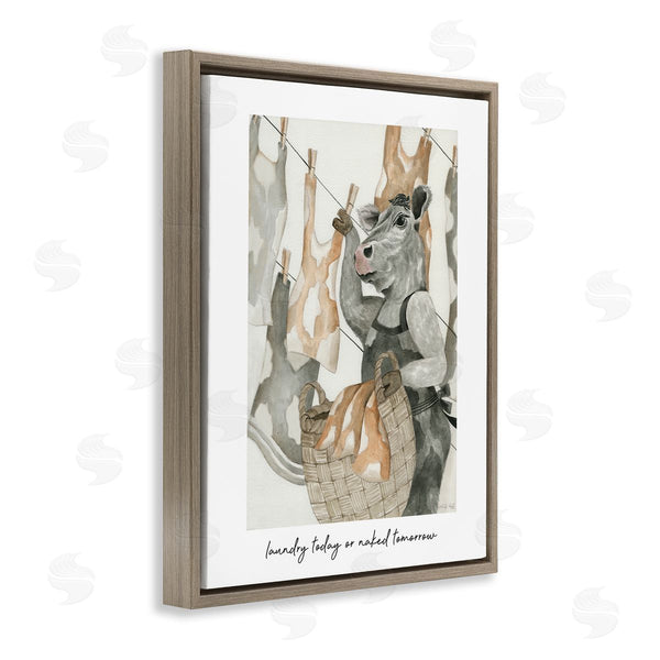 Stupell Industries Cindy Jacobs | Funny Cow Laundry Phrase Wall Art