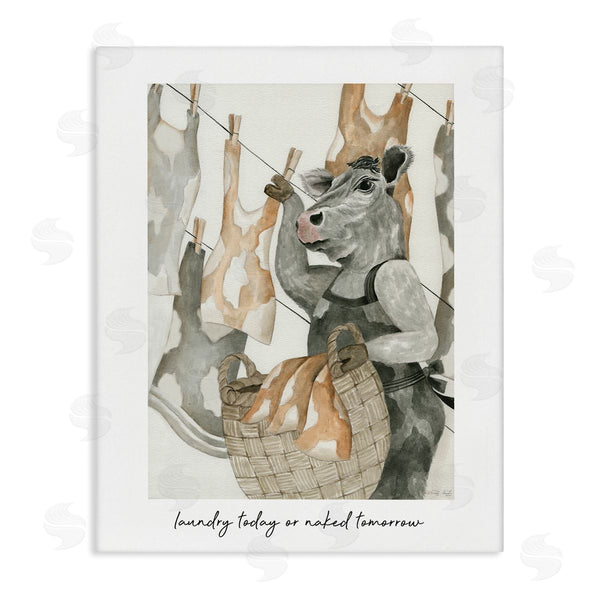 stupell industries Cindy Jacobs | Funny Cow Laundry Phrase Wall Art
