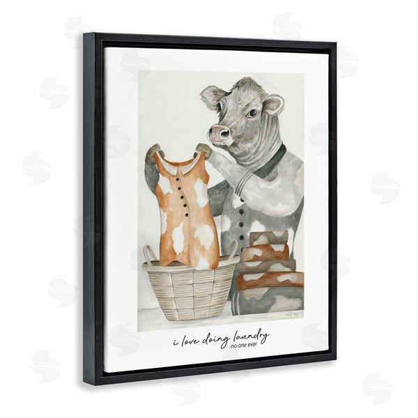 Stupell Industries Cindy Jacobs | Funny Laundry Cow Phrase Wall Art