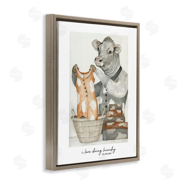 Stupell Industries Cindy Jacobs | Funny Laundry Cow Phrase Wall Art