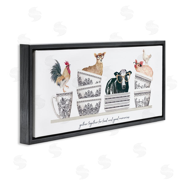 Stupell Industries Cindy Jacobs | Gather For Food Animal Bowls Wall Art
