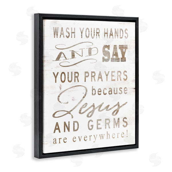 Stupell Industries Cindy Jacobs | Jesus & Germs Funny Hygiene