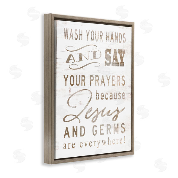 Stupell Industries Cindy Jacobs | Jesus & Germs Funny Hygiene