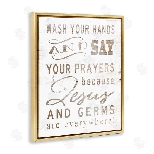 Stupell Industries Cindy Jacobs | Jesus & Germs Funny Hygiene