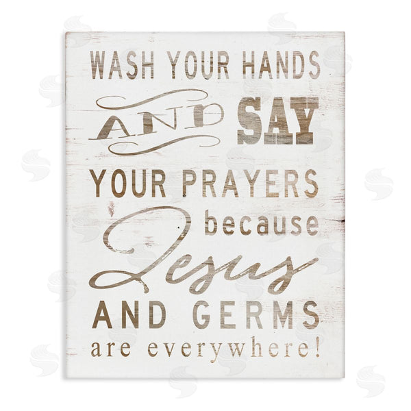 stupell industries Cindy Jacobs | Jesus & Germs Funny Hygiene
