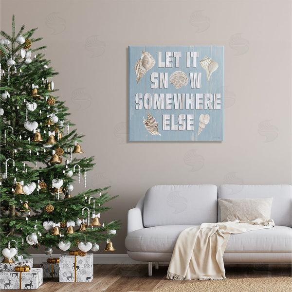 Stupell Industries Cindy Jacobs | Let It Snow Somewhere Else Seashells Wall Art