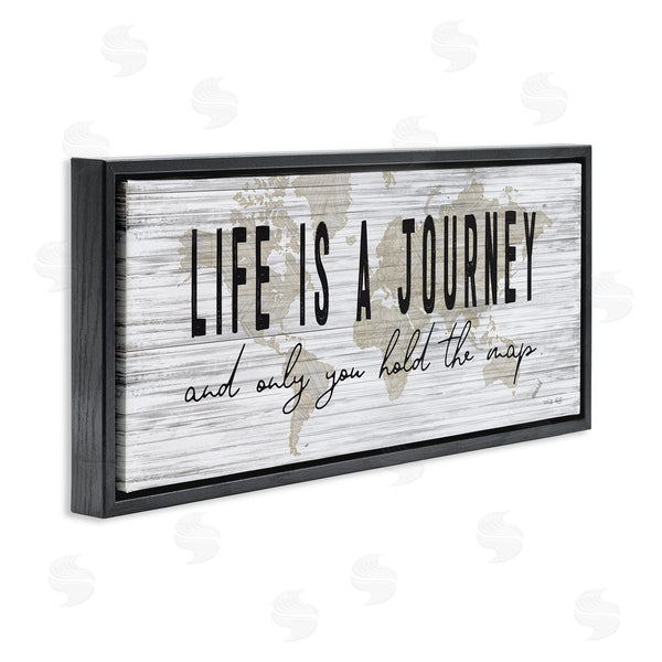 Stupell Industries Cindy Jacobs | Life Is A Journey Rustic World Map Wall Art