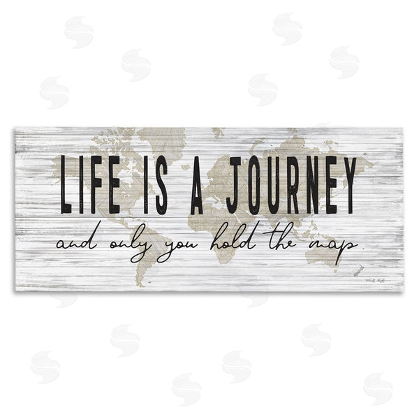 stupell industries Cindy Jacobs | Life Is a Journey Rustic World Map Wall Art