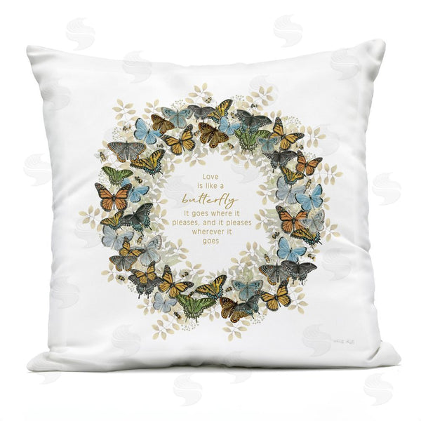 Stupell Industries Cindy Jacobs | Life Is Like A Butterfly Wreath Throw Pillow
