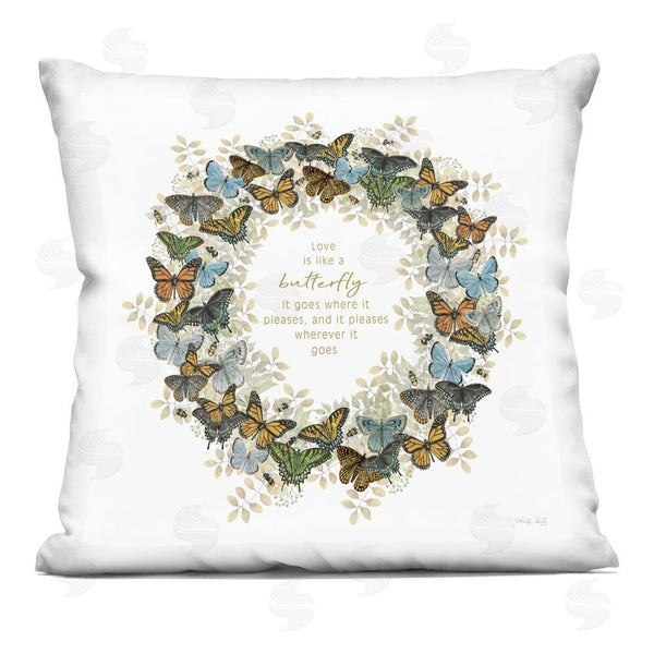 stupell industries Cindy Jacobs | Life Is Like A Butterfly Wreath Throw Pillow