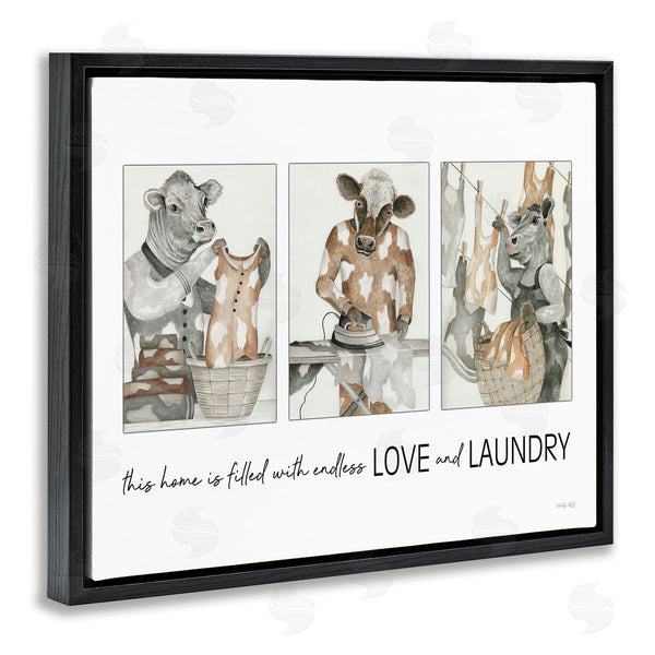 Stupell Industries Cindy Jacobs | Love & Laundry Cows Wall Art