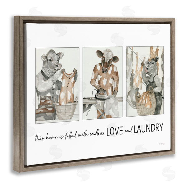 Stupell Industries Cindy Jacobs | Love & Laundry Cows Wall Art
