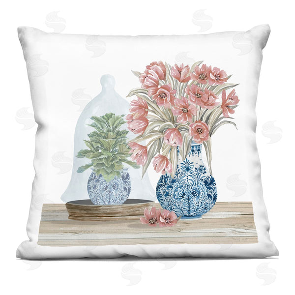 stupell industries Cindy Jacobs | Pink Bouquet Ornate Pattern Vase Printed Throw Pillow