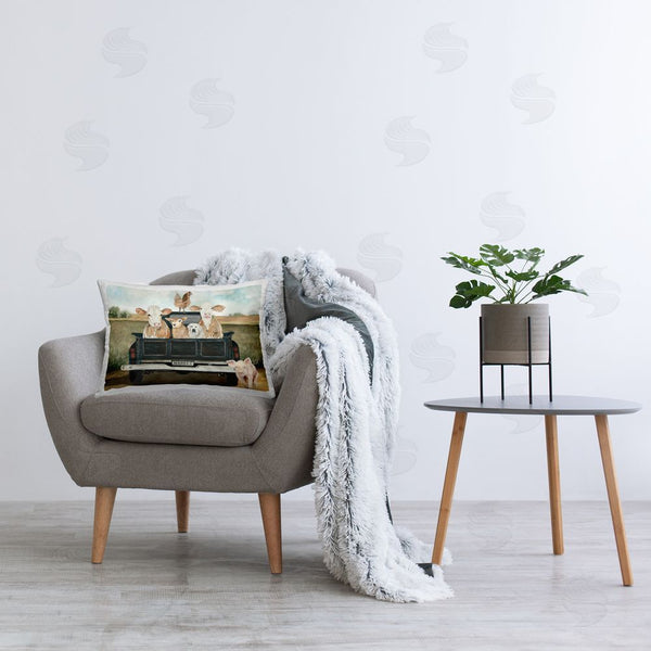 Stupell Industries Cindy Jacobs | Ready For A Farm Ride Throw Pillow